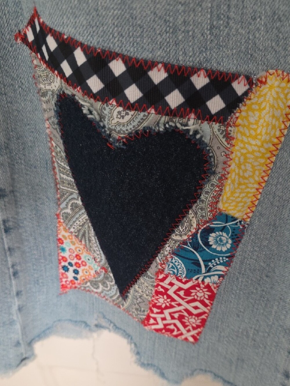 Pilcro Light Blue Wide-Leg Jeans with Patch Heart Detail - Picture 4 of 7